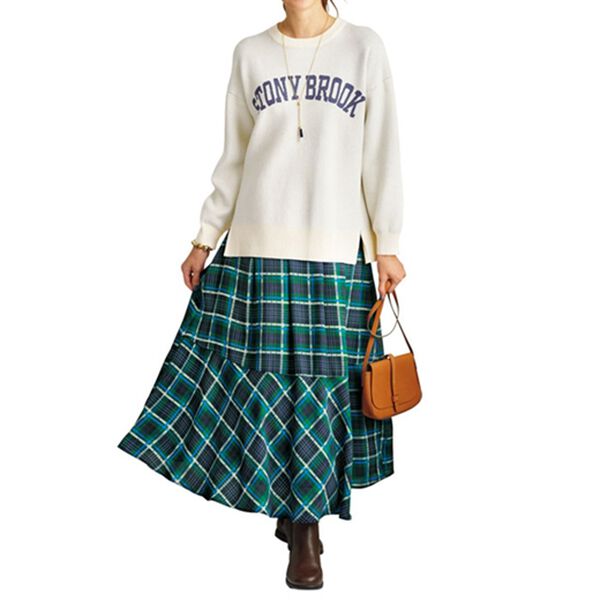 BELLUNA（ベルーナ）の「あったか裏地！チェック柄セットアップ（セットアップ）」｜詳細画像