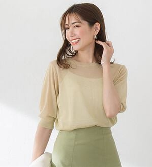 Pierrot（ピエロ）の「シアーラメニット（ニット・セーター）」｜詳細画像