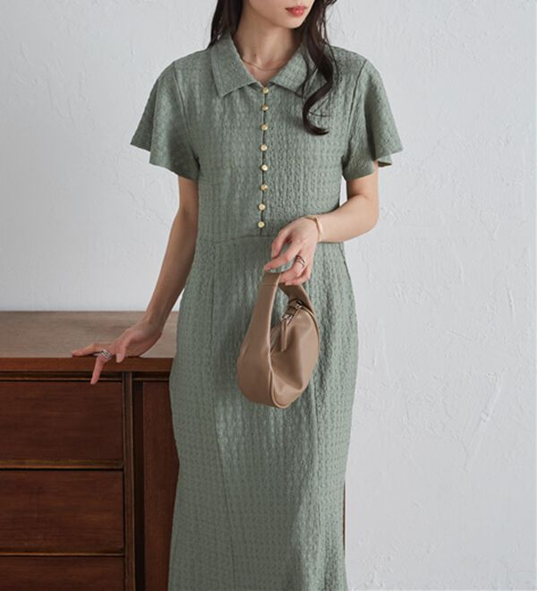 RANAN（ラナン）の「フレアスリーブマーメードポロワンピ（その他ワンピース）」｜詳細画像