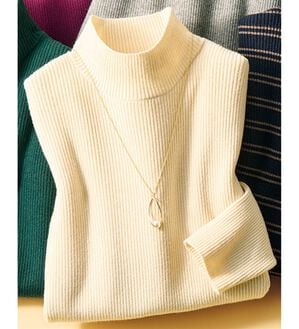 ルフラン（ルフラン）の「重ね着にぴったり！ミセスの為のリブニット（ニット・セーター）」｜オフホワイト