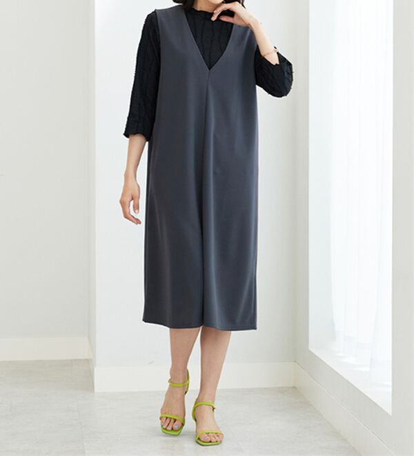 BELLUNA（ベルーナ）の「【2点セット】ジャカードプルオーバー＆ジャンスカセット（アンサンブル）」｜詳細画像