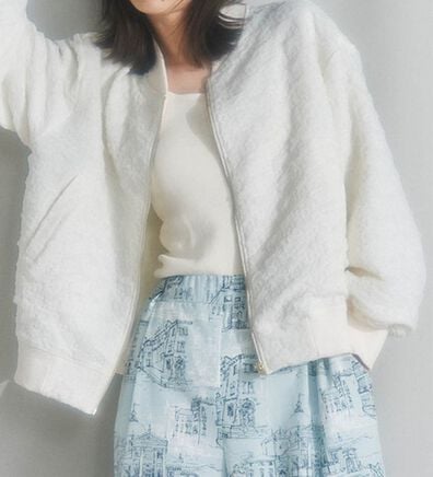 RANAN（ラナン）の「ぽこぽこ素材ボリューム袖ブルゾン（ブルゾン）」