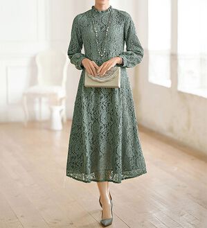 BELLUNA（ベルーナ）の「フリルデザイン総レースワンピース（その他ワンピース）」｜詳細画像