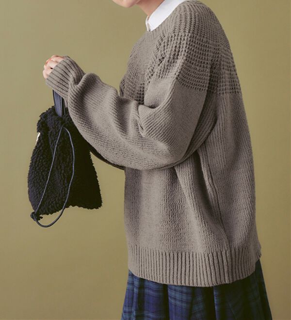 Viola e Viola（ヴィオラ エ ヴィオラ）の「【３つの機能付】求心編みニット（ニット・セーター）」｜詳細画像