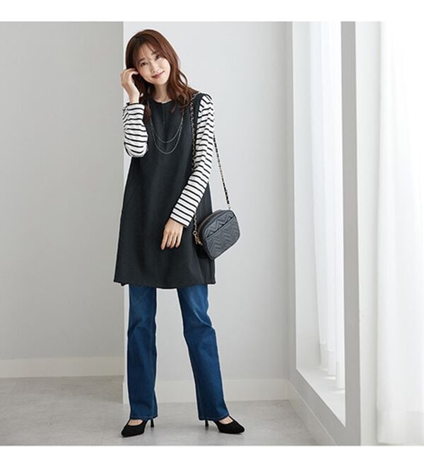 BELLUNA（ベルーナ）の「ウーリッシュ素材ジャンパースカート（ジャンパースカート）」｜詳細画像