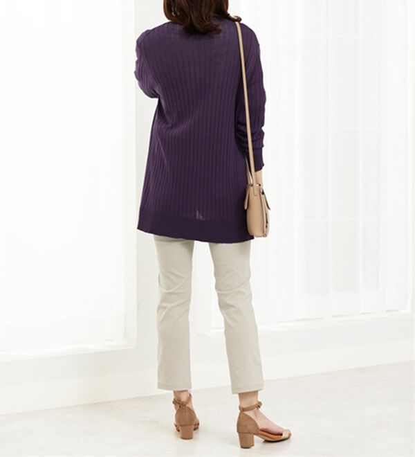 BELLUNA（ベルーナ）の「美脚ストレッチ麻入りアンクルパンツ（クロップドパンツ）」｜詳細画像