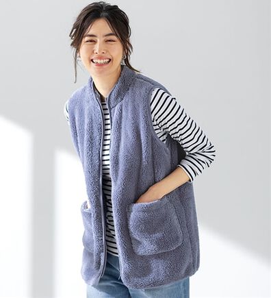LAVIENNE（ラヴィエンヌ）の「ふわふわ暖かフリースベスト（ベスト）」