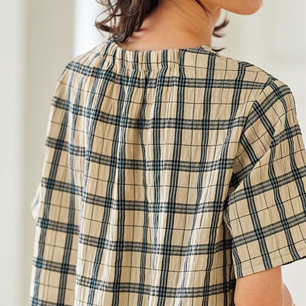 BELLUNA（ベルーナ）の「ひらっと体型も隠せる！チェックチュニックワンピース（チュニックワンピース）」｜詳細画像