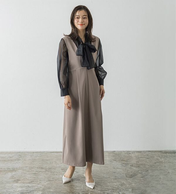 Pierrot（ピエロ）の「ウエストマークジャンパースカート（ジャンパースカート）」｜詳細画像