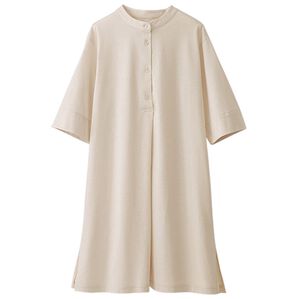 BELLUNA（ベルーナ）の「抗菌防臭汗じみ対策シャツ見えチュニック（チュニック）」｜ライトベージュ