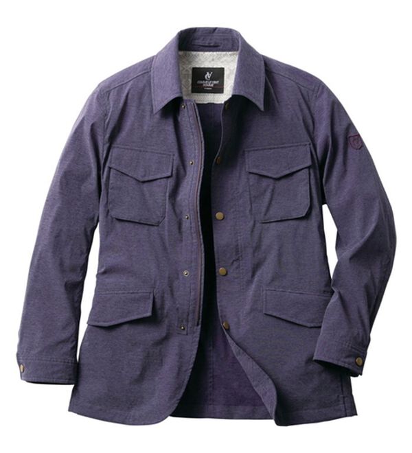 「＜コムルヴァン・オム＞ミリタリーライトジャケット（メンズジャケット）」｜パープル