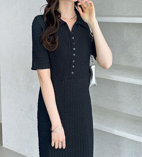 GeeRA（ジーラ）の「全骨格細見え！表面感素材マーメイドワンピース（その他ワンピース）」｜詳細画像