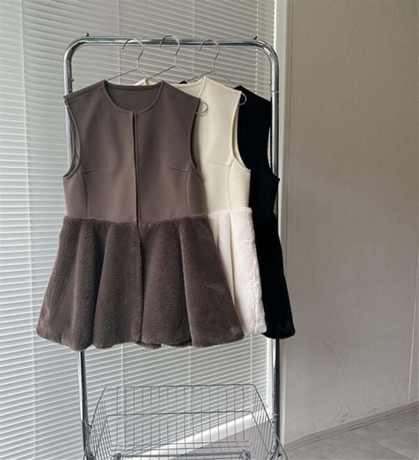 RANAN（ラナン）の「ペプラムファー切替ジレ（ジレ）」｜詳細画像