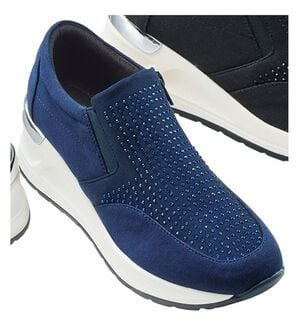 BELLUNA（ベルーナ）の「４Ｅビジュー使い厚底スニーカー（スニーカー）」｜ネイビー