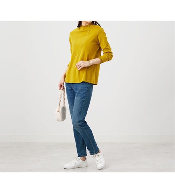 BELLUNA（ベルーナ）の「重ね着風フリル衿プルオーバー（カットソー）」｜詳細画像