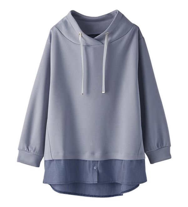 BELLUNA（ベルーナ）の「ワイドネックデザインシャツ切替チュニック（チュニック）」｜詳細画像