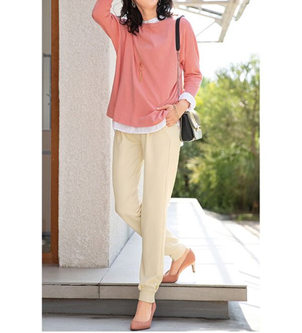 ルフラン（ルフラン）の「【３本組】ストレッチ素材ゆったりタックパンツ（フルレングスパンツ）」｜詳細画像