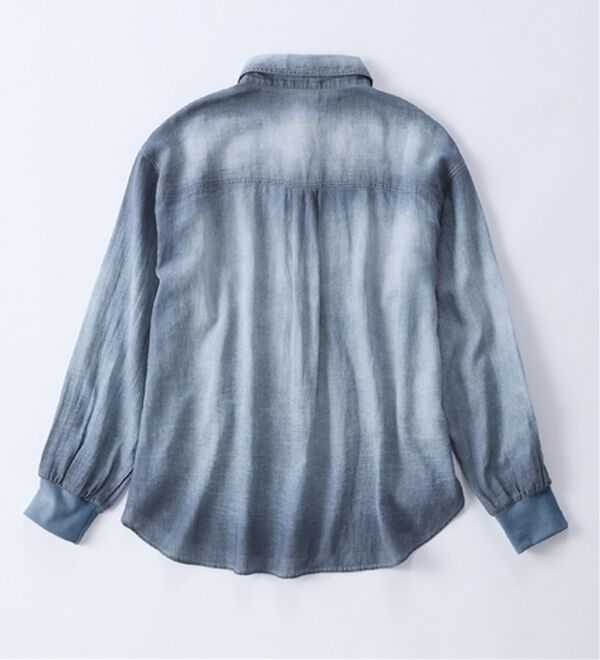 BELLUNA（ベルーナ）の「柔らかシアーデニム素材シャツチュニック（チュニック）」｜詳細画像