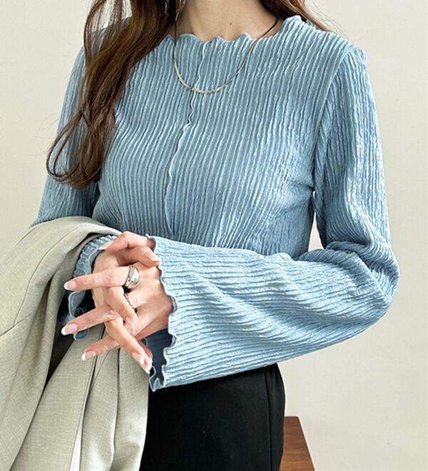 GeeRA（ジーラ）の「前後２ｗａｙフレアスリーブカットソー（カットソー）」｜詳細画像