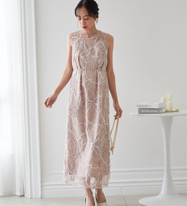 RANAN（ラナン）の「3way袖取り外し可能フェザーレースドレス（その他ワンピース）」｜詳細画像