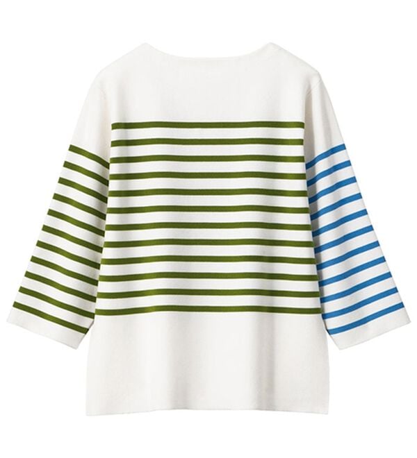 VINNO（ヴィノ）の「パネルボーダーニットプルオーバー（ニット・セーター）」｜詳細画像