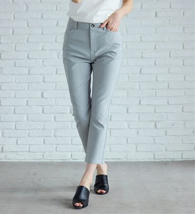 BELLUNA（ベルーナ）の「 【接触冷感】【選べる2丈】サラリ裏メッシュ美脚アンクルパンツ（フルレングスパンツ）」