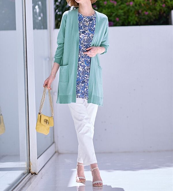 BELLUNA（ベルーナ）の「ヒンヤリ冷感！洗えるロング丈カーディガン（ニットカーディガン）」｜詳細画像