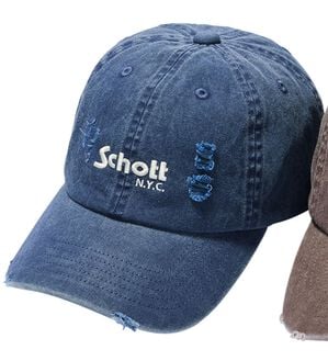 「＜ショット＞ヴィンテージ仕様キャップ（メンズ帽子）」｜ウォッシュドネイビー