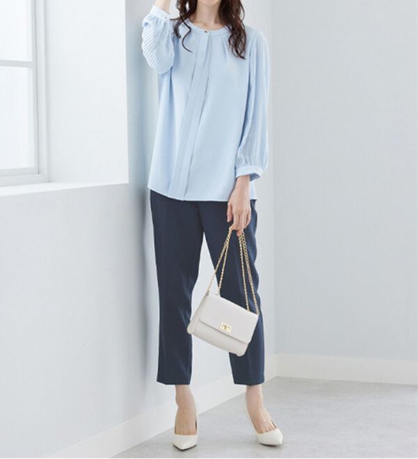 BELLUNA（ベルーナ）の「＜セレモニースタイル＞センタープレステーパードパンツ（テーパードパンツ）」｜詳細画像