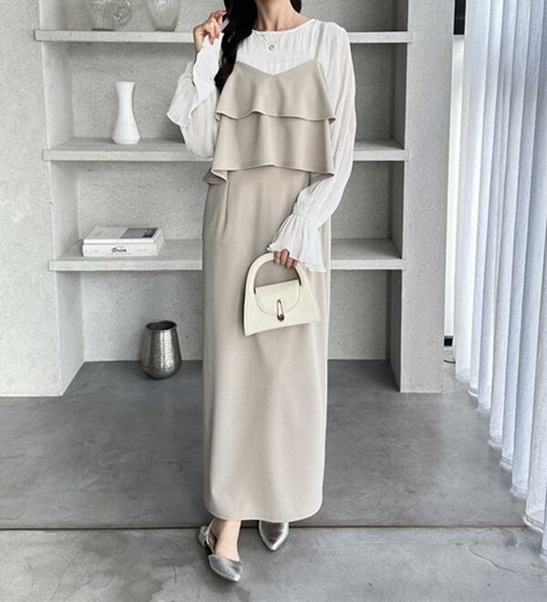 GeeRA（ジーラ）の「フリルキャミワンピース（カットソーワンピース）」｜詳細画像