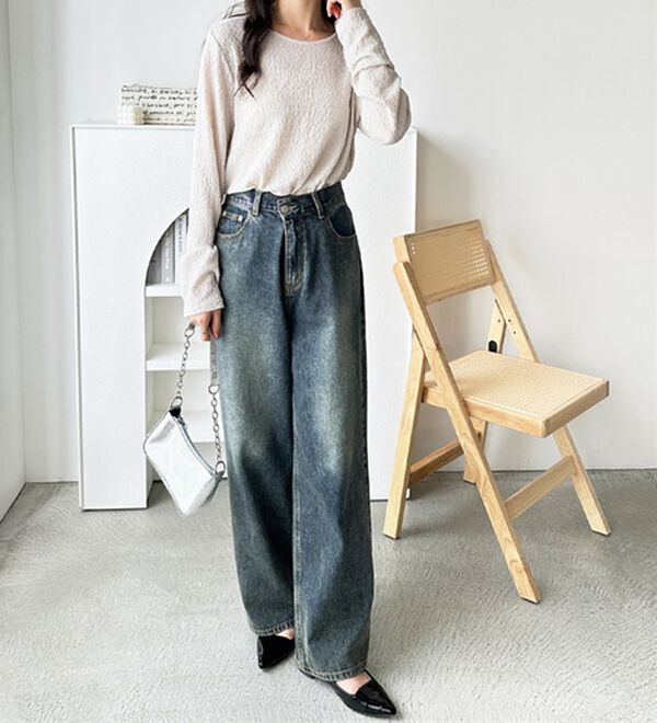 GeeRA（ジーラ）の「クルーネックジャガードプルオーバー（カットソー）」｜詳細画像