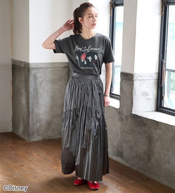 「＜Ｄｉｓｎｅｙ＞キャラクタープリントヴィンテージ風Ｔシャツ（チュニック）」｜詳細画像