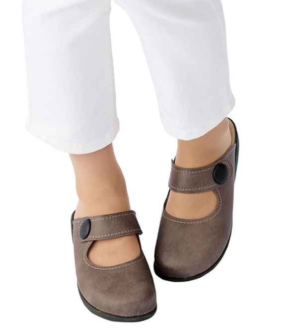 「日本製　サイドボタンサンダル（サンダル・ミュール）」｜詳細画像