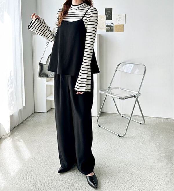 GeeRA（ジーラ）の「セットアップ風キャミソールサロペット（オールインワン）」｜詳細画像