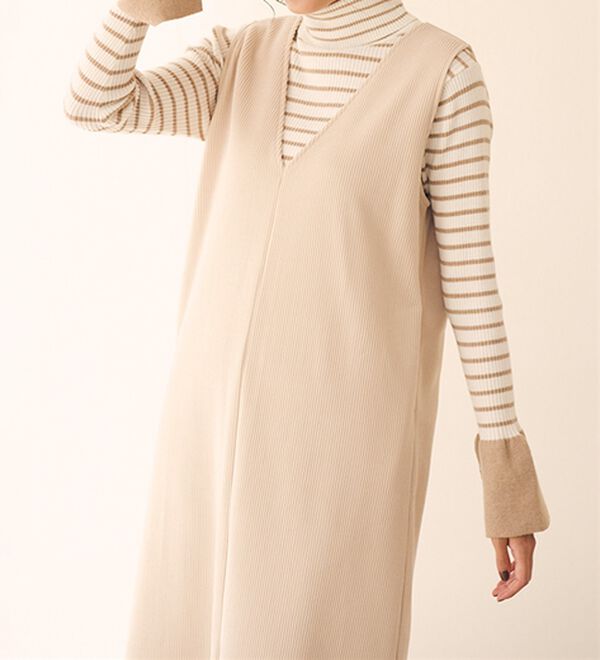 RANAN（ラナン）の「＜ムースタッチ＞洗える！バイカラータートルリブニット（ニット・セーター）」｜詳細画像