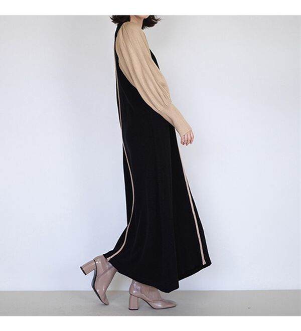 RANAN（ラナン）の「ボリューム袖アウトシームニットワンピース（ニットワンピース）」｜詳細画像