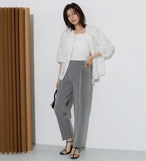 Pierrot（ピエロ）の「【選べる丈】高見えゆるテーパードパンツ（フルレングスパンツ）」｜詳細画像