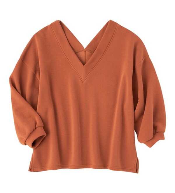 Viola e Viola（ヴィオラ エ ヴィオラ）の「あったか裏起毛Ｖネックチュニック（チュニック）」｜詳細画像