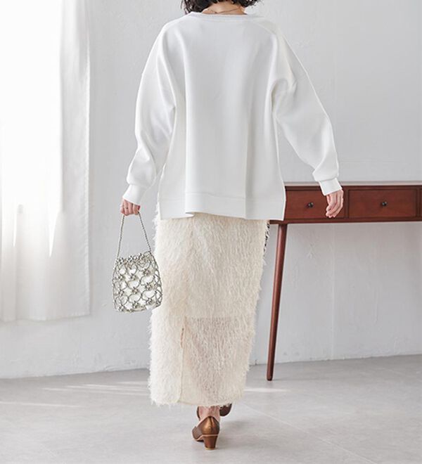 RANAN（ラナン）の「＜ＨＳ＞編立衿ポイントきれいめスウェット（カットソー）」｜詳細画像