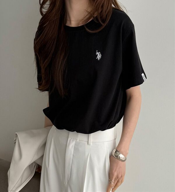 GeeRA（ジーラ）の「【ＵＳ．ＰＯＬＯ．ＡＳＳＮ】接触冷感ワンポイント刺繍Ｔシャツ（Tシャツ）」｜詳細画像