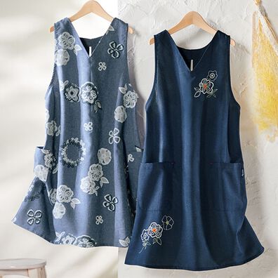 ルフラン（ルフラン）の「【２色組】杢調デザインエプロン（エプロン）」