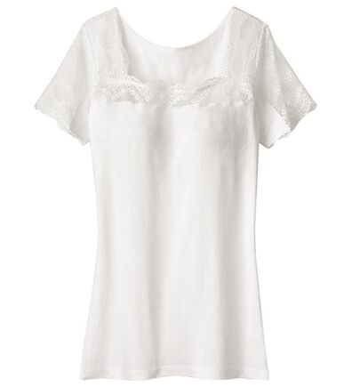 LAVIENNE（ラヴィエンヌ）の「【吸汗速乾】綿１００％激汗ゲッターレース・カップ付インナー（ブラトップ・カップ付きインナー）」