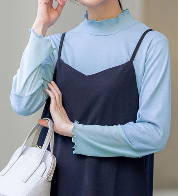 BELLUNA（ベルーナ）の「【2点セット】袖切替プルオーバー付ワンピアンサンブル（その他ワンピース）」｜詳細画像