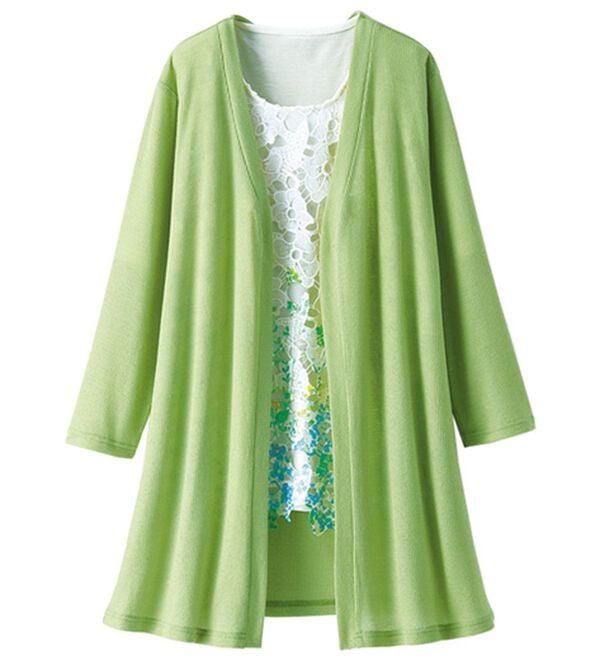 BELLUNA（ベルーナ）の「着映える花柄レースカーデアンサンブル（アンサンブル）」｜詳細画像