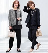 Viola e Viola（ヴィオラ エ ヴィオラ）の「【３点セット】着回し自在快適セットアップスーツ（パンツスーツ）」