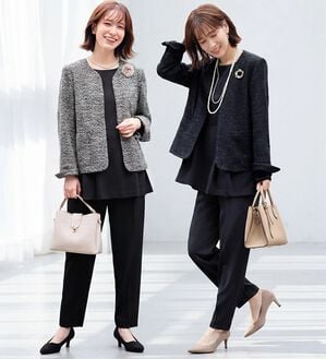 Viola e Viola（ヴィオラ エ ヴィオラ）の「【３点セット】着回し自在快適セットアップスーツ（パンツスーツ）」｜詳細画像