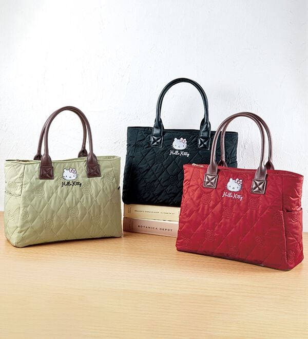 BELLUNA（ベルーナ）の「＜ハローキティ＞Ａ４が入る！軽～い仕切りたくさん手提げバッグ（ハンドバッグ）」｜詳細画像