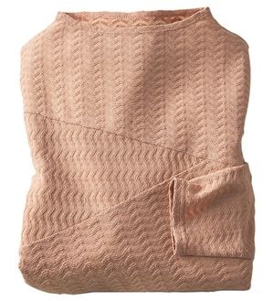 BELLUNA（ベルーナ）の「波柄ジャカード切替デザインプルオーバー（カットソー）」｜ローズ