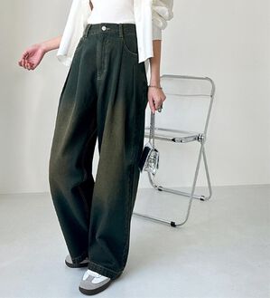 GeeRA（ジーラ）の「２タックワイドデニムパンツ（フルレングスパンツ）」｜オーバーダイ