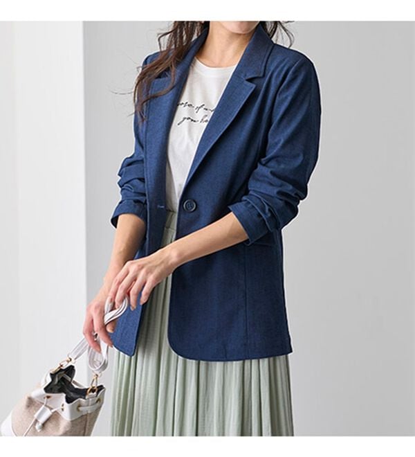 BELLUNA（ベルーナ）の「カジュアルコーデにきちんと感を！テーラードジャケット（テーラードジャケット）」｜詳細画像